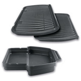 Tefal OptiGrill + GC7128 kontaktgrill Sort, Sort, Rustfrit stål, Rektangulær, Aluminium, Termoplast, Klar, Temperatur