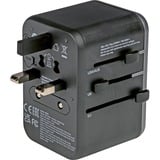 Verbatim 49546 oplader til mobil enhed, Rejse stikkontakt Sort/Sølv, Polykarbonat (PC), 2500 W, 75 mm, 50 mm, 54 mm, 180 g