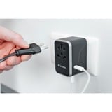Verbatim 49546 oplader til mobil enhed, Rejse stikkontakt Sort/Sølv, Polykarbonat (PC), 2500 W, 75 mm, 50 mm, 54 mm, 180 g