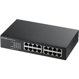 Zyxel GS1100-16 Ikke administreret Gigabit Ethernet (10/100/1000), Switch Ikke administreret, Gigabit Ethernet (10/100/1000), Stativ-montering, Kan monteres på væggen