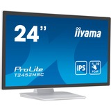 iiyama ProLite T2452MSC-W1 computerskærm 60,5 cm (23.8") 1920 x 1080 pixel Fuld HD LCD Berøringsskærm Multibruger Hvid, LED-skærm Hvid/Sort, 60,5 cm (23.8"), 1920 x 1080 pixel, Fuld HD, LCD, 14 ms, Hvid
