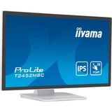 iiyama ProLite T2452MSC-W1 computerskærm 60,5 cm (23.8") 1920 x 1080 pixel Fuld HD LCD Berøringsskærm Multibruger Hvid, LED-skærm Hvid/Sort, 60,5 cm (23.8"), 1920 x 1080 pixel, Fuld HD, LCD, 14 ms, Hvid
