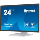 iiyama ProLite T2452MSC-W1 computerskærm 60,5 cm (23.8") 1920 x 1080 pixel Fuld HD LCD Berøringsskærm Multibruger Hvid, LED-skærm Hvid/Sort, 60,5 cm (23.8"), 1920 x 1080 pixel, Fuld HD, LCD, 14 ms, Hvid