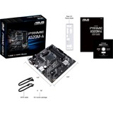 ASUS PRIME A520M-A II/CSM AMD A520 Stik AM4 micro ATX, Bundkort Sort/grå, AMD, Stik AM4, AMD Ryzen™ 3, AMD Ryzen™ 5, DDR4-SDRAM, 128 GB, DIMM
