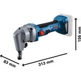 Bosch Batteri-naglepistol GNA 18V-16 E Professional solo, 18Volt, Tin snips Blå/Sort