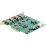 DeLOCK PCI-E x4 kort til 4 x USB-A 5 Gbps Dobbelt Kanal, Interface card 