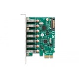 DeLOCK PCI Express x1 kort til 7 x eksterne USB 5 Gbps Type-A stik, USB-controlleren 