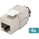 Digitus Cat.6a Keystone-modul, afskærmet, Keystone modul Sølv