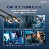 Digitus DK-1843-010, Kabel Sort