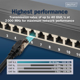 Digitus DK-1843-010, Kabel Sort