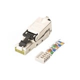 Digitus DN-93631 kabelsamler RJ-45 Rustfrit stål, Stik Sølv/Sort, RJ-45, Rustfrit stål, Cat6, 1 A, 78 g, 12,5 mm