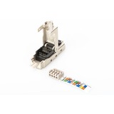 Digitus DN-93631 kabelsamler RJ-45 Rustfrit stål, Stik Sølv/Sort, RJ-45, Rustfrit stål, Cat6, 1 A, 78 g, 12,5 mm