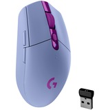 Logitech G305 mus Højre hånd RF trådløs + Bluetooth Optisk 12000 dpi, Gaming mus Lilla, Højre hånd, Optisk, RF trådløs + Bluetooth, 12000 dpi, 1 ms, Violet