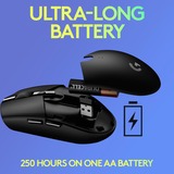 Logitech G305 mus Højre hånd RF trådløs + Bluetooth Optisk 12000 dpi, Gaming mus Lilla, Højre hånd, Optisk, RF trådløs + Bluetooth, 12000 dpi, 1 ms, Violet