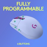 Logitech G305 mus Højre hånd RF trådløs + Bluetooth Optisk 12000 dpi, Gaming mus Lilla, Højre hånd, Optisk, RF trådløs + Bluetooth, 12000 dpi, 1 ms, Violet