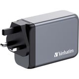 Verbatim GNC-240 Universel Sort, Grå Vekselstrøm Hurtig opladning Indendørs, Oplader grå, Indendørs, Vekselstrøm, 28 V, Sort, Grå