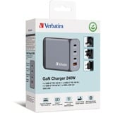 Verbatim GNC-240 Universel Sort, Grå Vekselstrøm Hurtig opladning Indendørs, Oplader grå, Indendørs, Vekselstrøm, 28 V, Sort, Grå