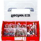 fischer FixTainer - DuoPower/DuoTec + skruer, Dyvel Lys grå/Rød