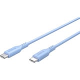 goobay USB 2.0 silikonekabel blå, USB-C stik > USB-C stik Lyseblå