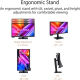 ASUS PA24US, LED-skærm Sort