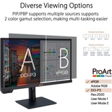 ASUS PA24US, LED-skærm Sort