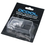 Alphacool 17056 Computerkølesystem, dele og tilbehør Montering, Forbindelse Chrome, Montering, Messing, Krom, 1/4", 90°, 30 mm