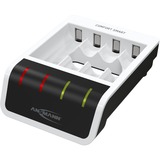 Ansmann Comfort Smart Husholdningsbatteri USB, Oplader Hvid/Sort, Nikkel-Metalhydrid (NiMH), AA, AAA