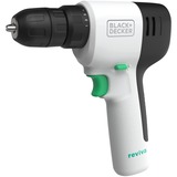 BLACK+DECKER Akku-Bohrskruetrækker reviva, 12Volt, Bore-/ skruemaskine Hvid/Sort