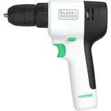 BLACK+DECKER Akku-Bohrskruetrækker reviva, 12Volt, Bore-/ skruemaskine Hvid/Sort