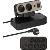 Brennenstuhl 1153580210, Strømskinne Sort/Sølv