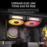 Corsair iCUE LINK TITAN 240 RX RGB Renoveret, Vandkøling Sort