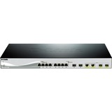 D-Link DXS-1210-12TC/E netværksswitch Administreret L2 10G Ethernet (100/1000/10000) 1U Sort, Sølv Administreret, L2, 10G Ethernet (100/1000/10000), Stativ-montering, 1U