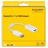 DeLOCK 61015 videokabel adapter 0,15 m DisplayPort HDMI Type A (Standard) Hvid Hvid, 0,15 m, DisplayPort, HDMI Type A (Standard), Hanstik, Hunstik, Lige