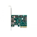DeLOCK PCI Express x4 kort til 2 x ekstern USB 10 Gbps Type-A stik, USB-controlleren 