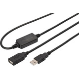 Digitus Aktivt USB 2.0 forlængerledning, 10 meter Sort