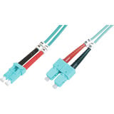 Digitus LWL patchkabel, duplex, LC > SC stik, multimode OM3 Turkis