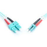 Digitus LWL patchkabel, duplex, LC > SC stik, multimode OM3 Turkis