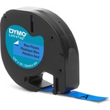 Dymo LT Plast Etikettebånd, Tape Sort på blå, Polyester, Belgien, DYMO, LetraTag 100T, LetraTag 100H, 1,2 cm