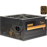 Inter-Tech Argus BPS-600 enhed til strømforsyning 600 W 20+4 pin ATX ATX Sort, PC strømforsyning Sort, 600 W, 100 - 240 V, 47 - 63 Hz, 8/4 A, 100 W, 520 W