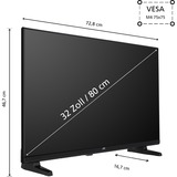 JVC LT-32VH5355 TV 81,3 cm (32") HD Smart TV Wi-Fi Sort 250 cd/m², LED-tv Sort, 81,3 cm (32"), 1366 x 768 pixel, HD, Smart TV, Wi-Fi, Sort