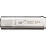 Kingston IronKey Locker+ 50 128 GB, USB-stik aluminium