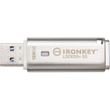 Kingston IronKey Locker+ 50 128 GB, USB-stik aluminium
