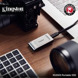 Kingston XS2000 4000 GB Sort, Sølv, Solid state-drev Sølv/Sort, 4000 GB, USB Type-C, 3.2 Gen 2 (3.1 Gen 2), 2000 MB/s, Sort, Sølv