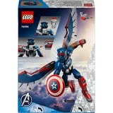 LEGO Byg selv-figur af den nye Captain America, Bygge legetøj Byggesæt, 8 År, Plast, 359 stk, 435 g