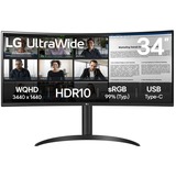 LG 34WR55QK, LED-skærm Sort