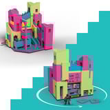 Mattel MEGA Squid Game The Staircase, Bygge legetøj Byggesæt, 17 År, Plast, 1707 stk, 3,33 kg
