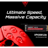 Patriot SSD 4TB 7400/6400 VP4300 Lite M.2 PAT PCIe, Solid state-drev Sort