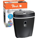 Peach PS500-50 papirmakulator Krydsmakulering Sort, Dokument shredder Sort, Krydsmakulering, 21 L, 75 ark, 5 ark, Sort, 3,6 kg