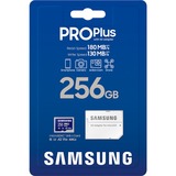 Samsung PRO Plus MB-MD256SA/EU hukommelseskort 256 GB MicroSD UHS-I Klasse 3 Blå, 256 GB, MicroSD, Klasse 3, UHS-I, 180 MB/s, 130 MB/s