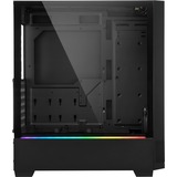 Sharkoon RGB FLOW Midi Tower Sort, Towerkabinet Sort, Midi Tower, PC, Sort, ATX, micro ATX, Mini-ITX, Flere, 16,5 cm